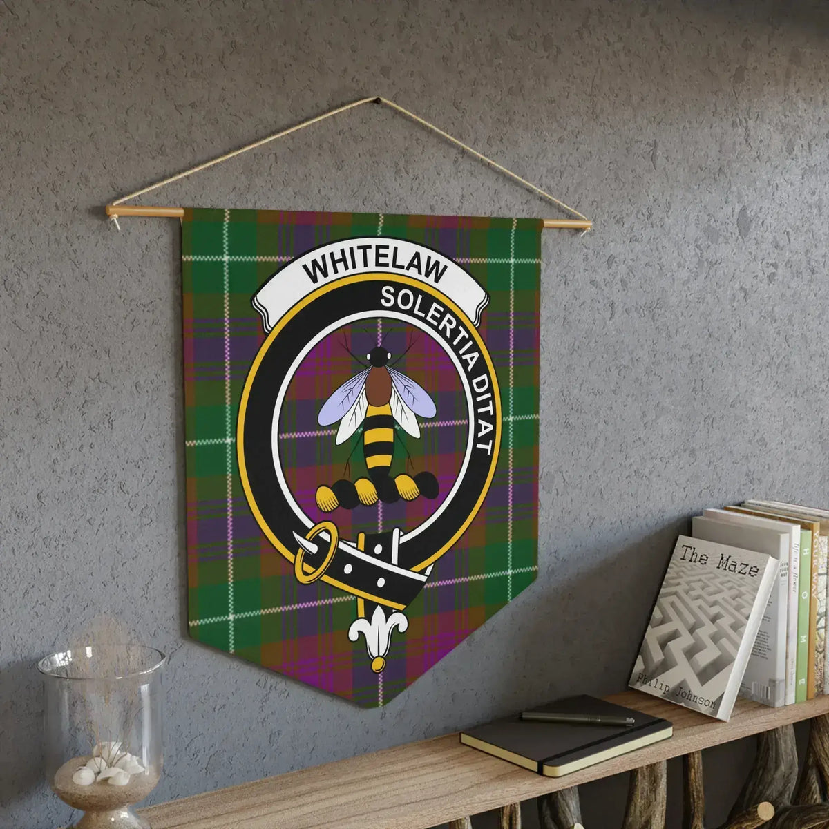 Whitelaw Solertia Ditat Plaid Decorative Wall Banner