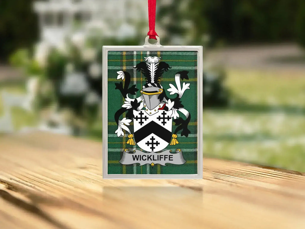 Wickliffe Family Crest Keychain Personalized product