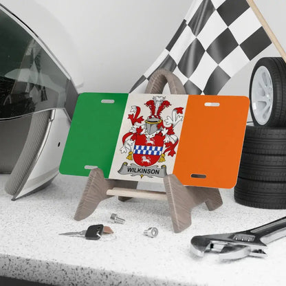 Irish Flag Crest Personalized License Plate product