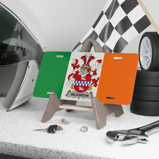 Irish Flag Crest Personalized License Plate product