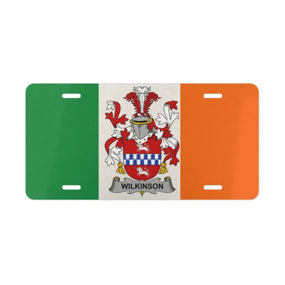 Irish Flag Wilkinson Family Crest License Plate product