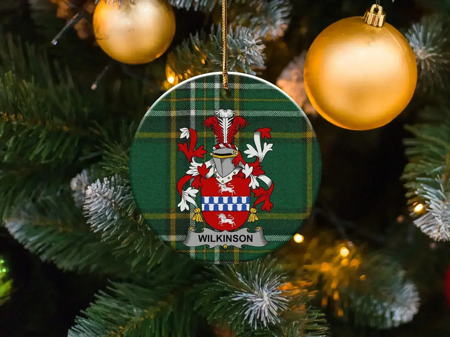 Wilkinson Family Crest Christmas Tree Ornament product type
