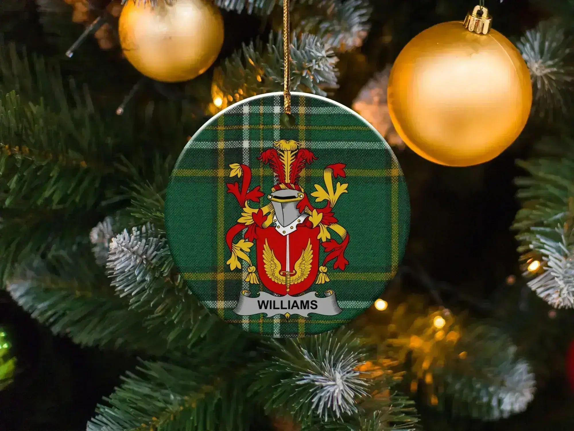 Williams Family Crest Christmas Ornament