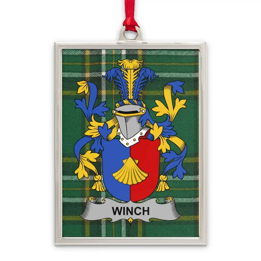Winch Plaid Family Crest Christmas Ornaments product