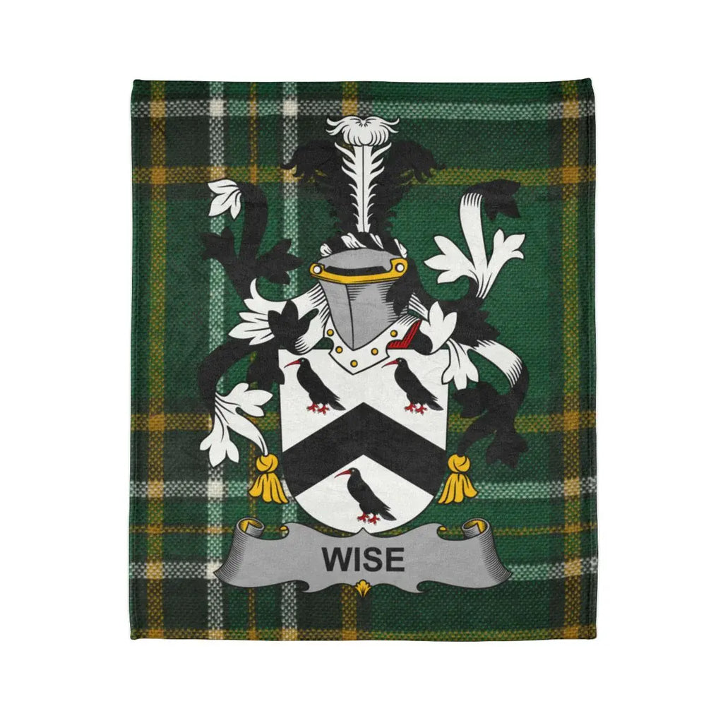 Wise Family Crest Tartan Plaid Design Blanket