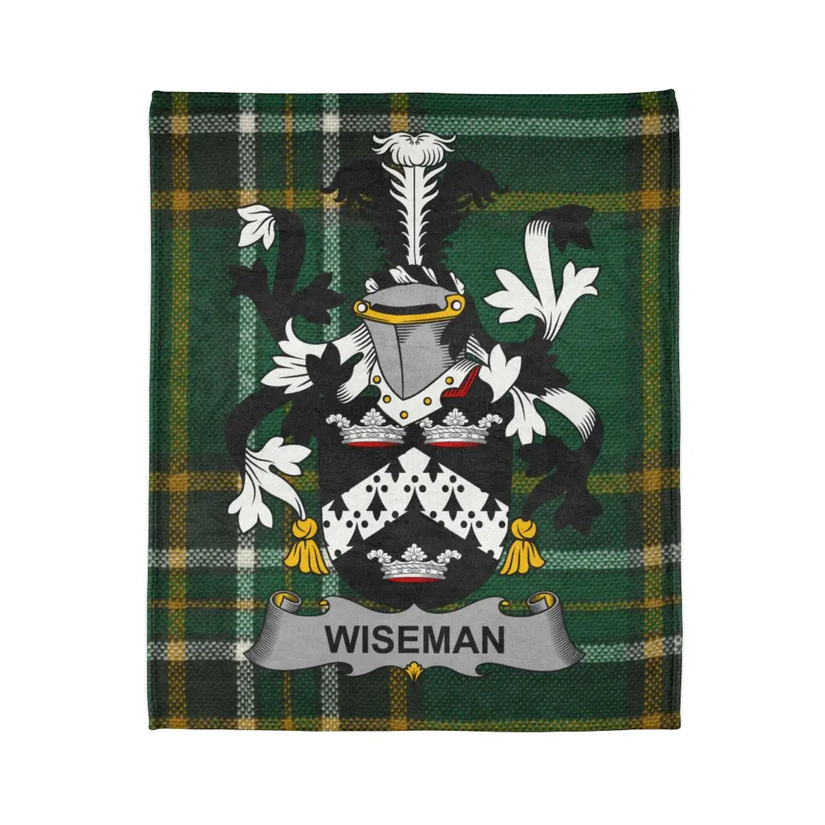 Personalized Coat of Arms Scottish Clan Tartan Blanket