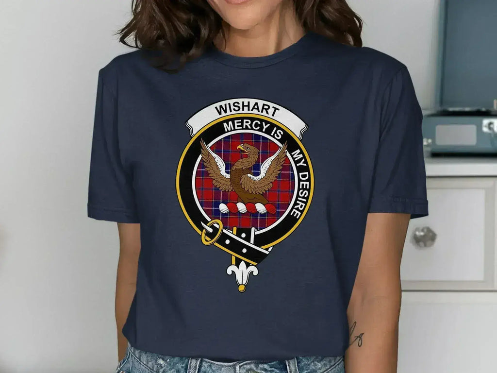 Wishart Clan Crest Tartan Mercy Is My Desire