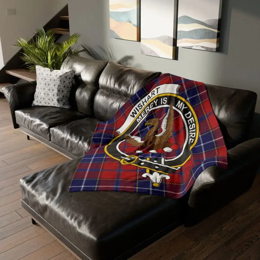 Wishart Mercy Is My Desire Tartan Throw Blanket