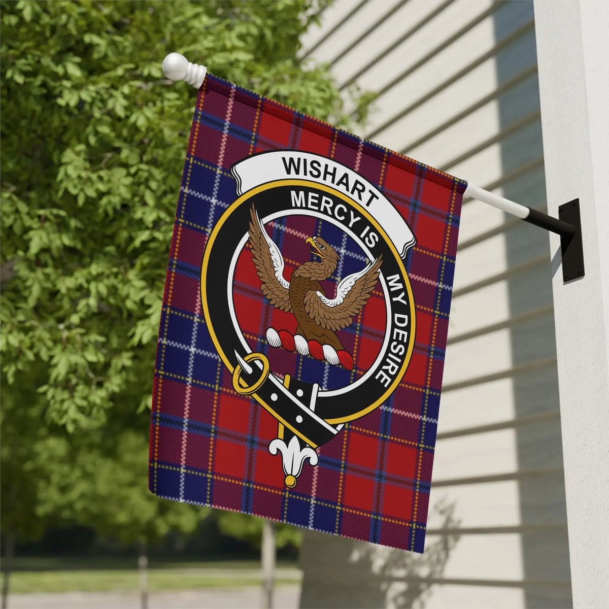 Wishart Mercy Is My Desire Plaid Banner