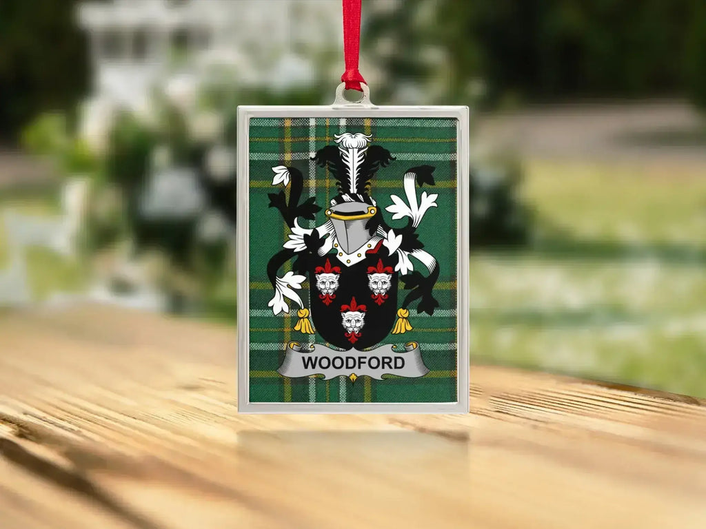 Custom Woodford Family Crest Hanging Ornament product type