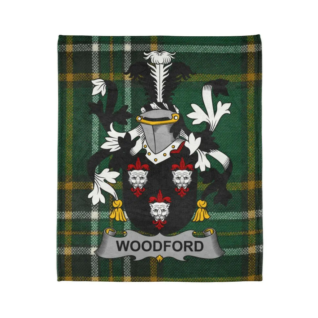 Woodford Crest with Plaid Pattern Decor Item
