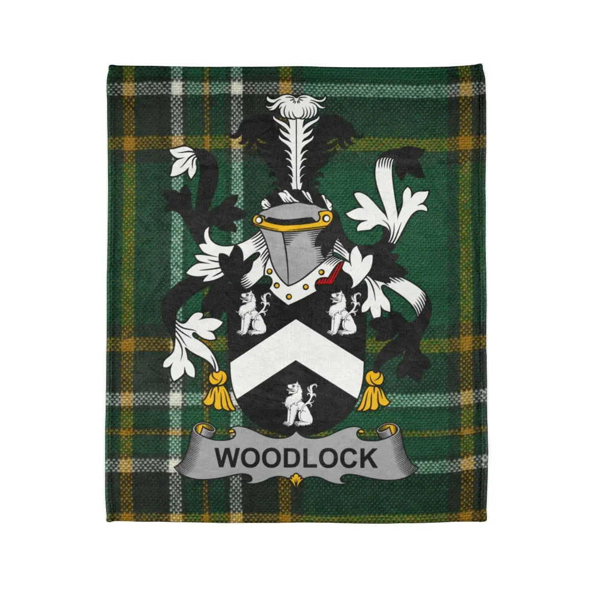 WOODLOCK Family Crest Plaid Design Blanket Product