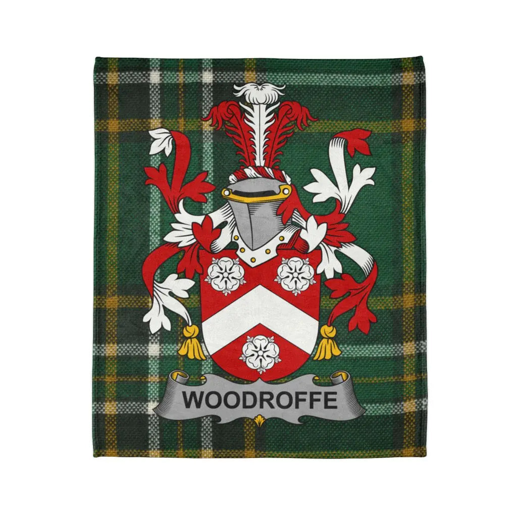 Woodroffe Family Crest Plaid Pattern Blanket