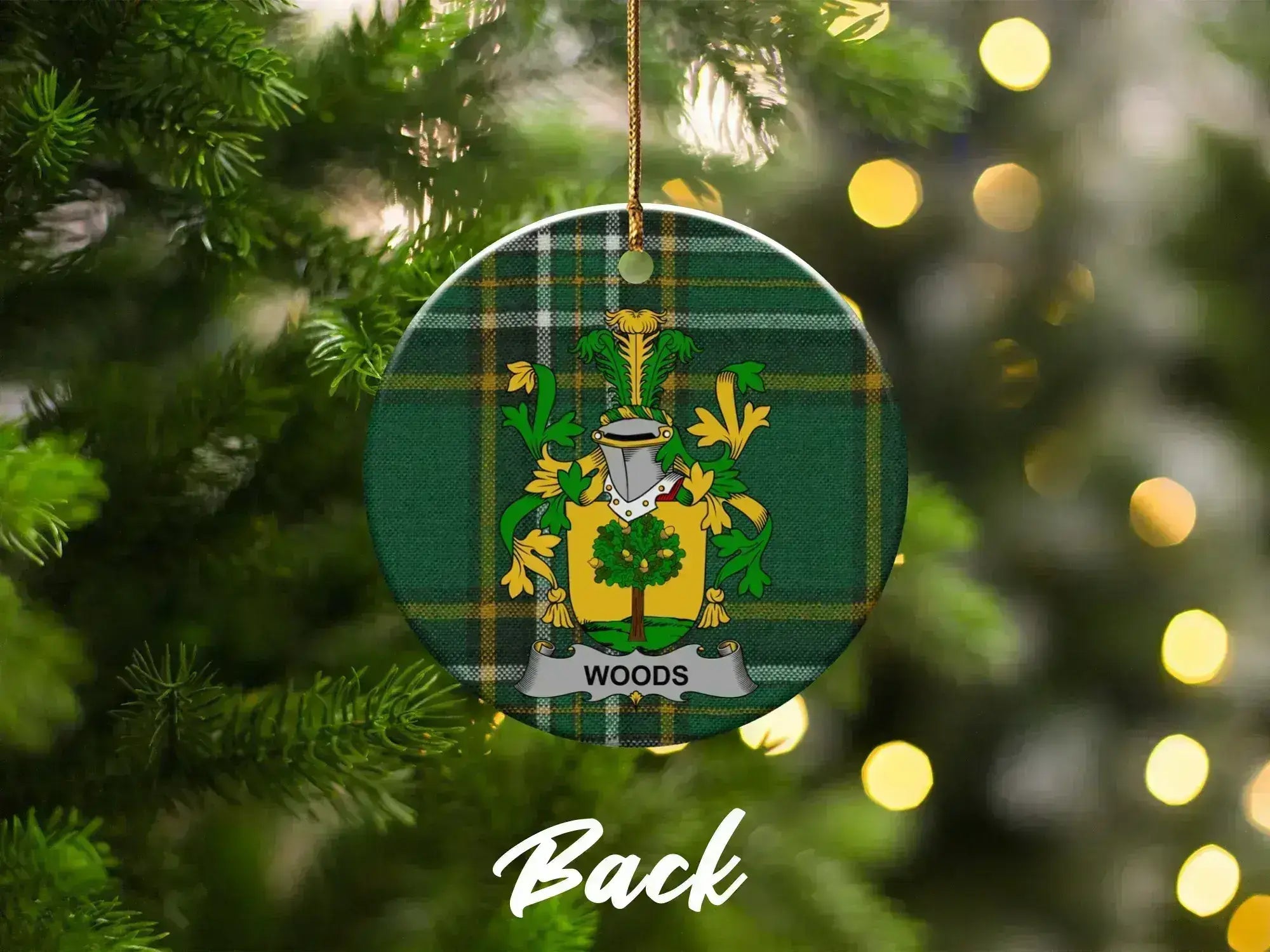 Personalized Family Crest Christmas Ornament product type