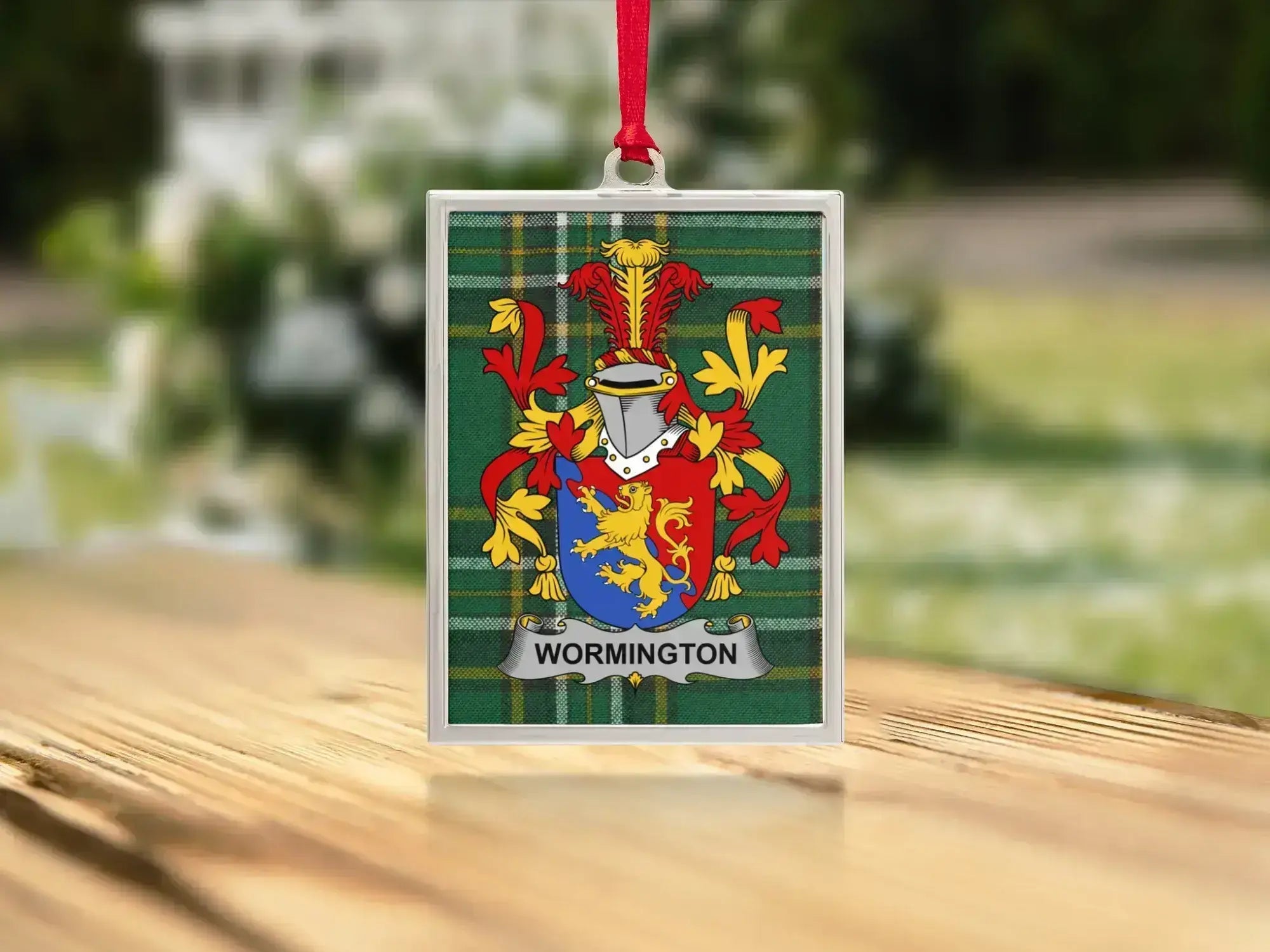 Custom Family Crest Ornament Wormington product