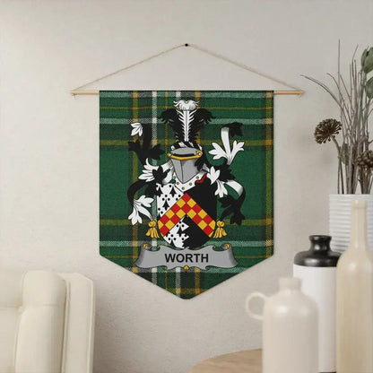 Personalized Worth Family Crest Wall Banner product