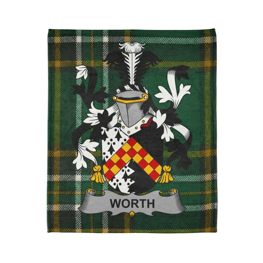 Worth Family Crest Tartan Blanket