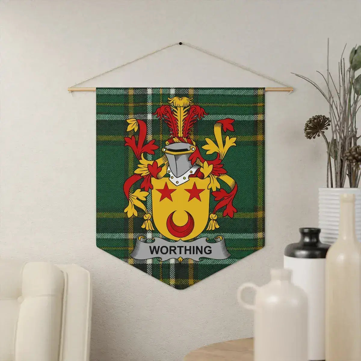 Worthing Family Crest Tapestry Wall Hanging product