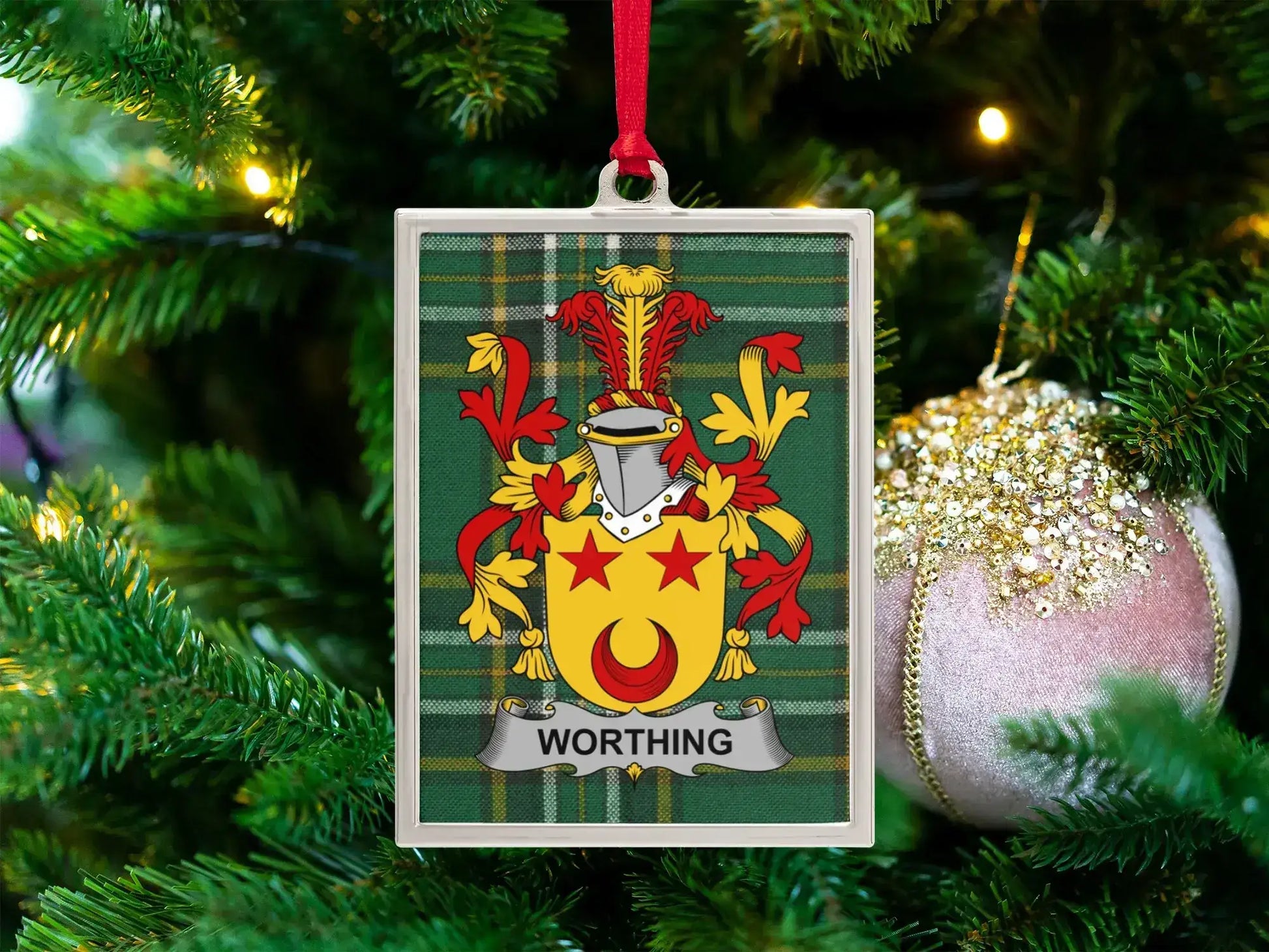 Worthing Family Crest Holiday Decoration product type