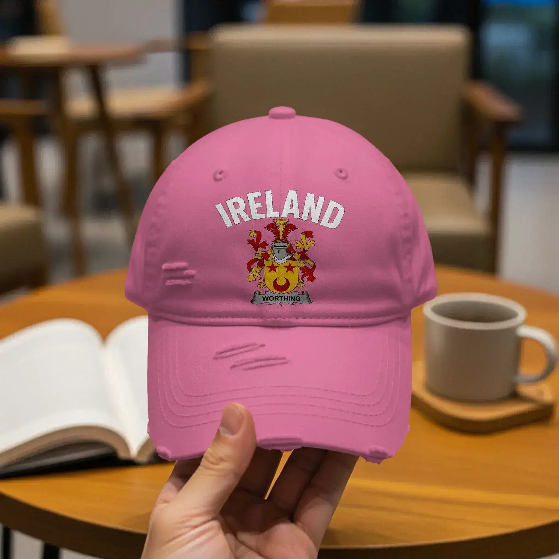 Pink Ireland Crest Embroidered Adjustable Cap product