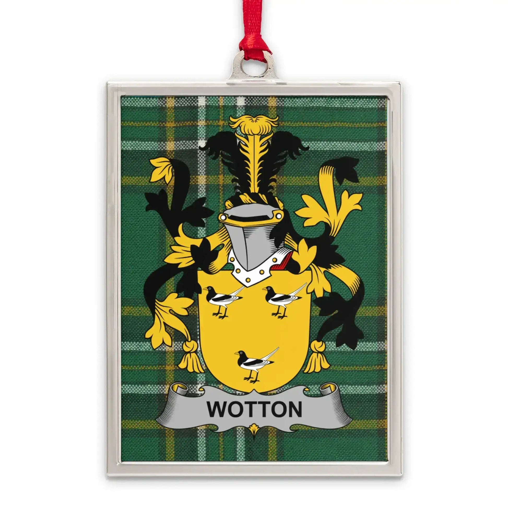 Wotton Family Crest Plaid Background Rectangular product