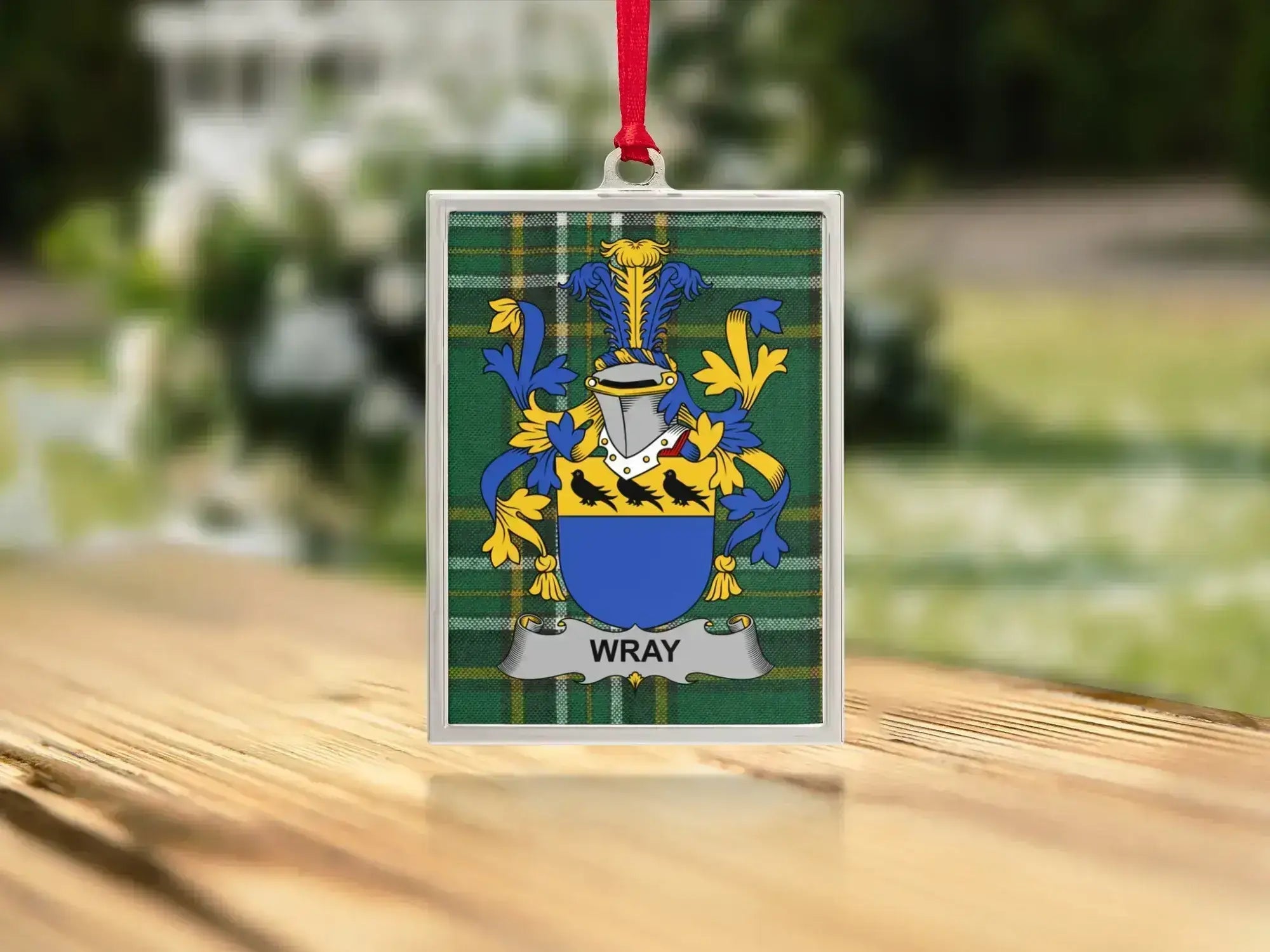 Wray Family Crest Rectangular Shaped Ornament product type