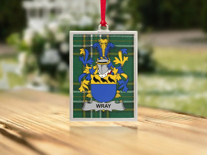 Wray Family Crest Rectangular Shaped Ornament product type