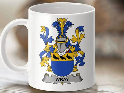 Wray Surname Irish Family Crest Mug - Celtic Ancestry Gifts