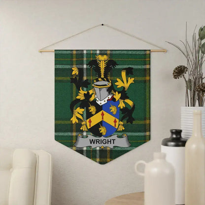 Personalized Family Crest Plaid Design Wall Art product