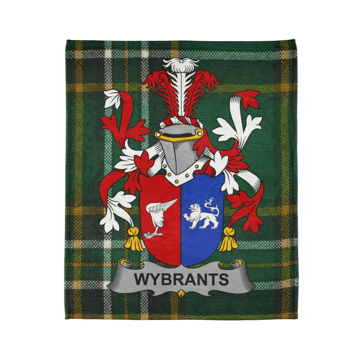 Personalized Wybrants Family Tartan Plaid Blanket