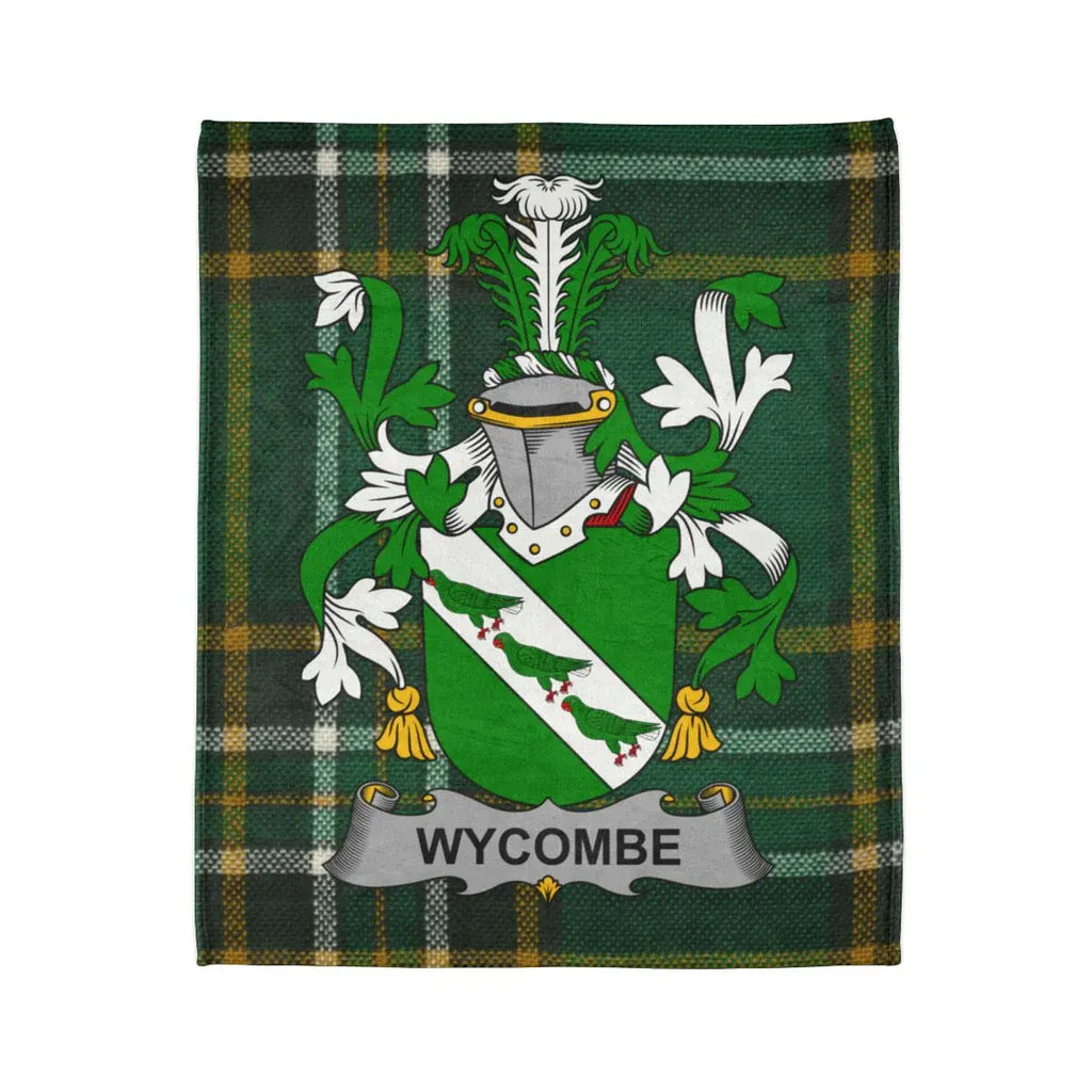 Wycombe Family Crest Tartan Design Blanket