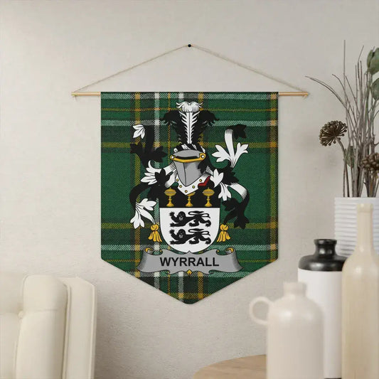 Wyrrall Tartan Pattern Family Crest Wall Hanging product