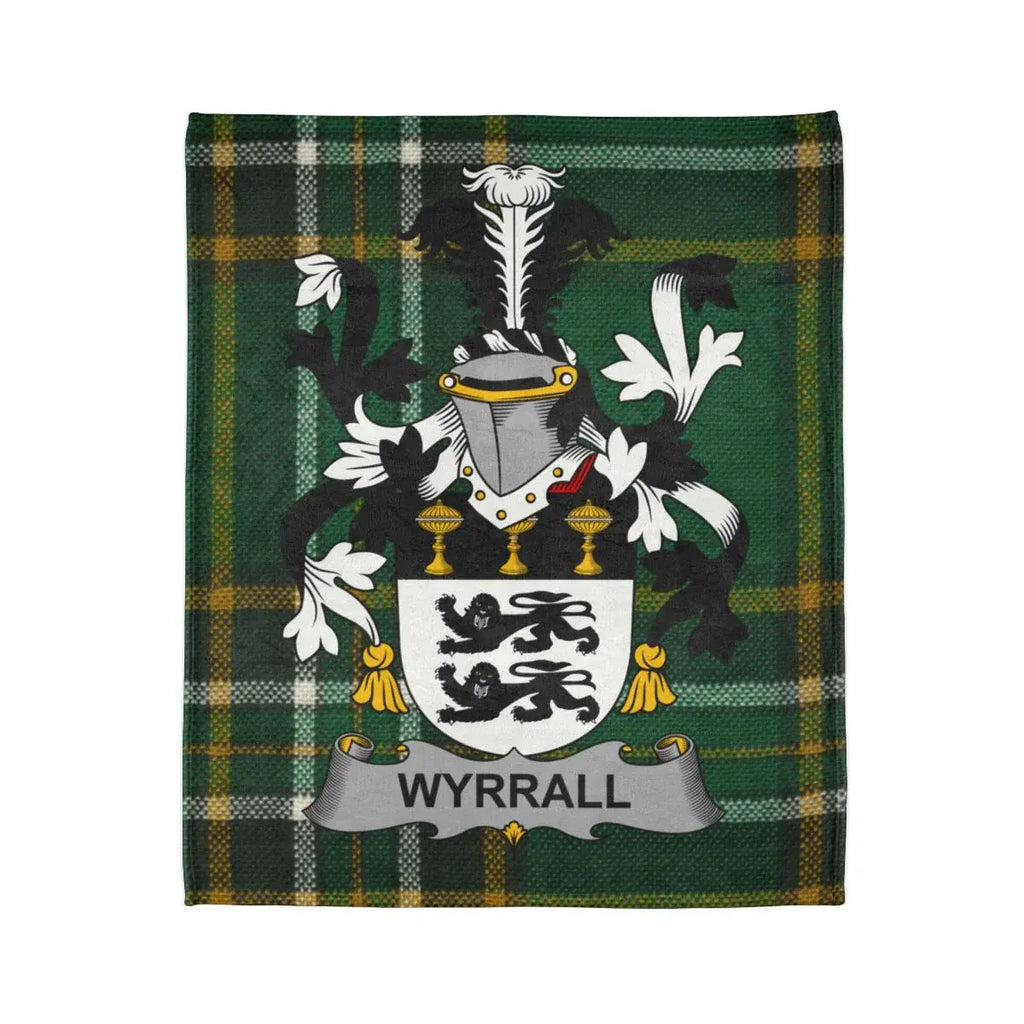 Customizable Family Crest Plaid Blanket Design