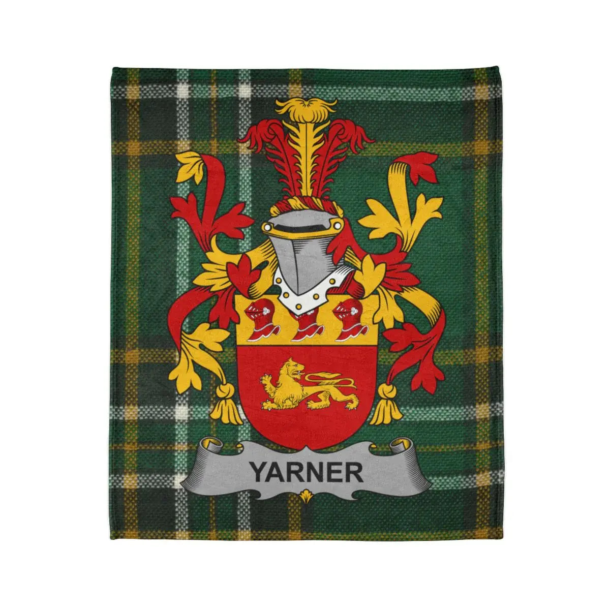 Yarner Family Plaid Tartan Shield Blanket Product