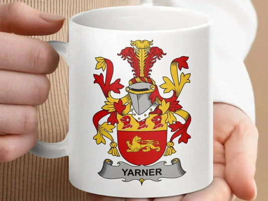 Yarner Surname Irish Family Crest Mug - Celtic Ancestry Gifts