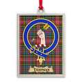 Yeoman tartan-background crest ornament shown as a Scottish heritage keepsake gift
