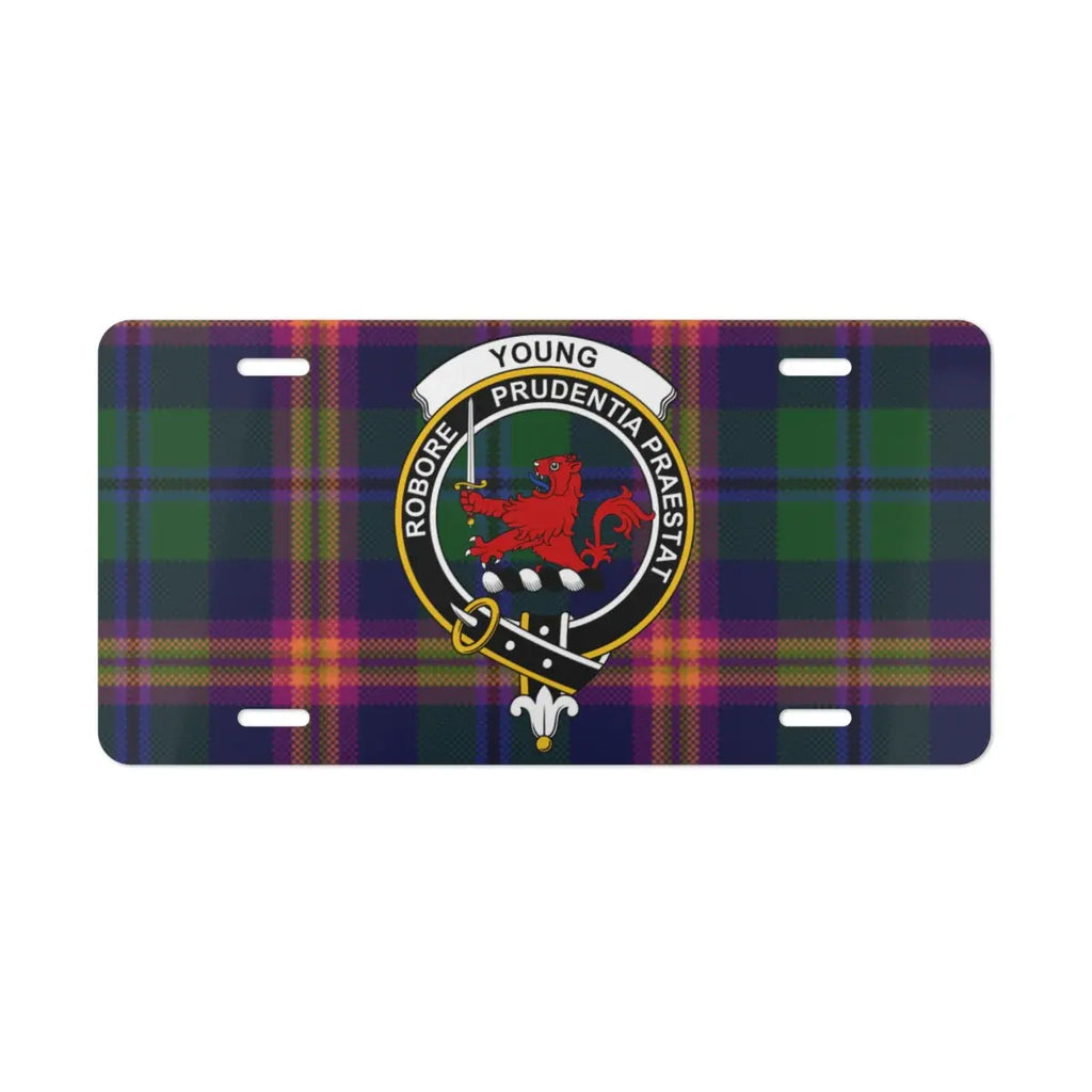 Young clan novelty plate displayed as garage wall decor