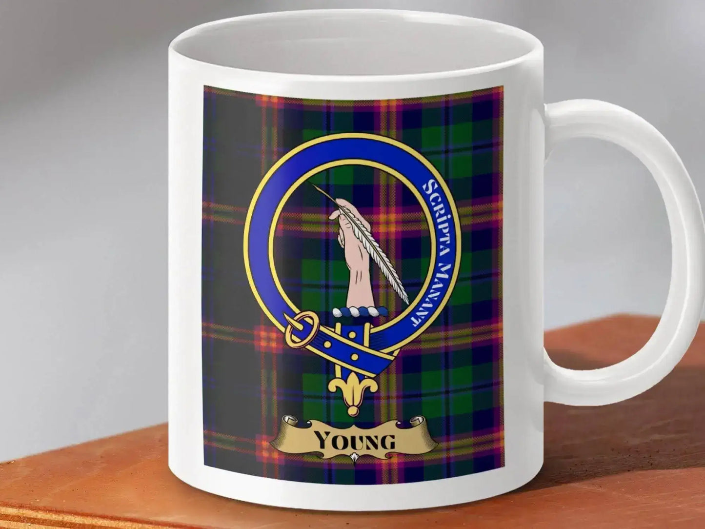 Scottish Clan Crested Tartan Mug Young product