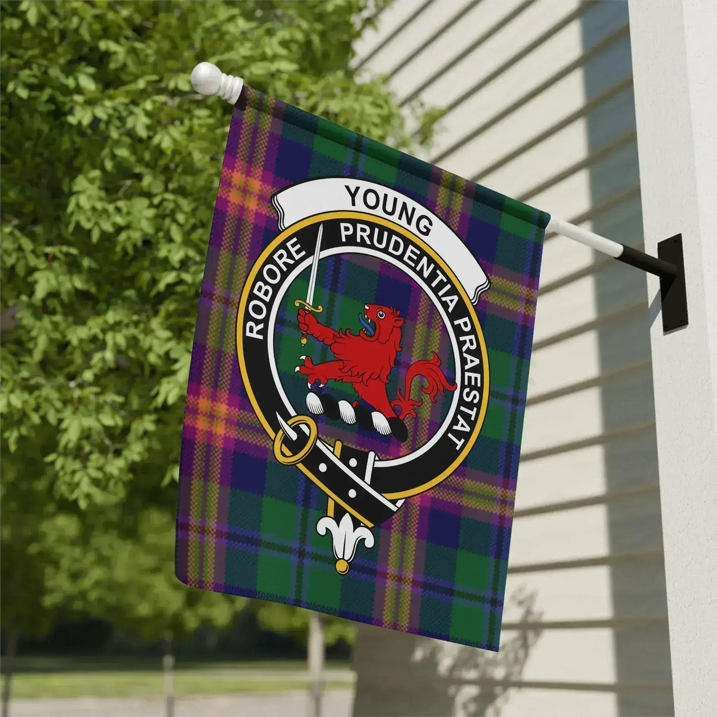 Prudential Crest Tartan Clan Young Flag product