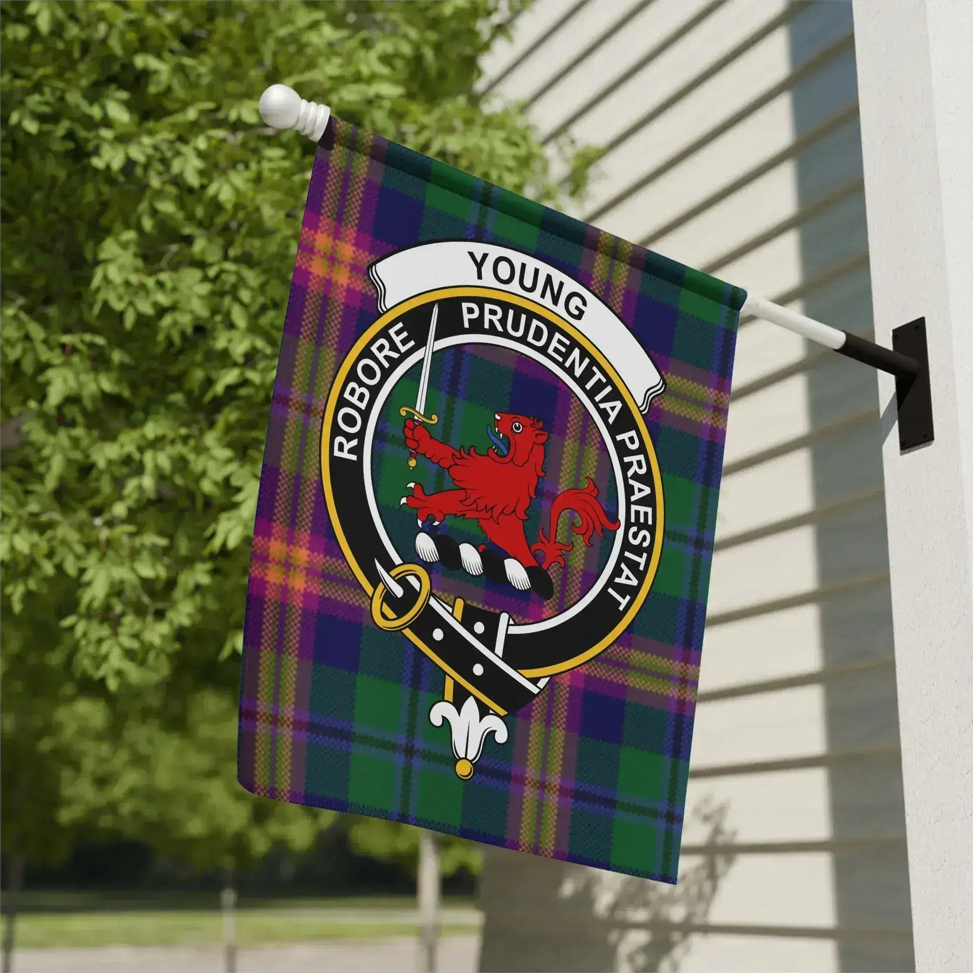 Prudential Crest Tartan Clan Young Flag product