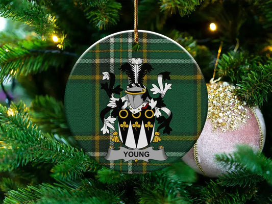 Family Crest Plaid Design Hanging Ornament product type
