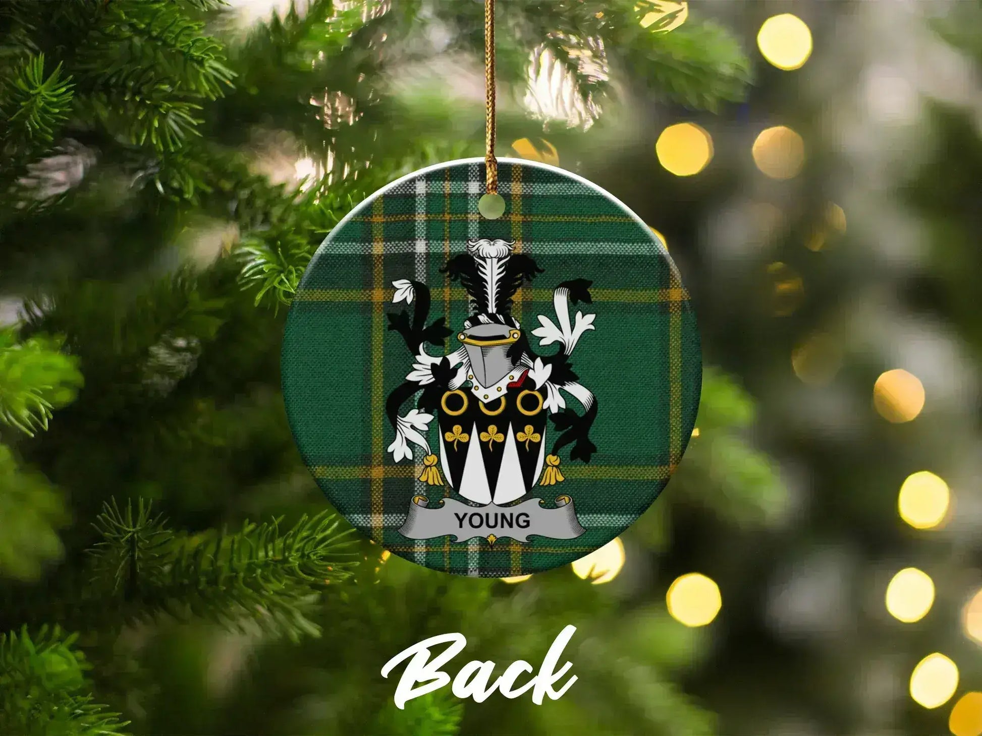 Personalized Family Crest Christmas Ornament product