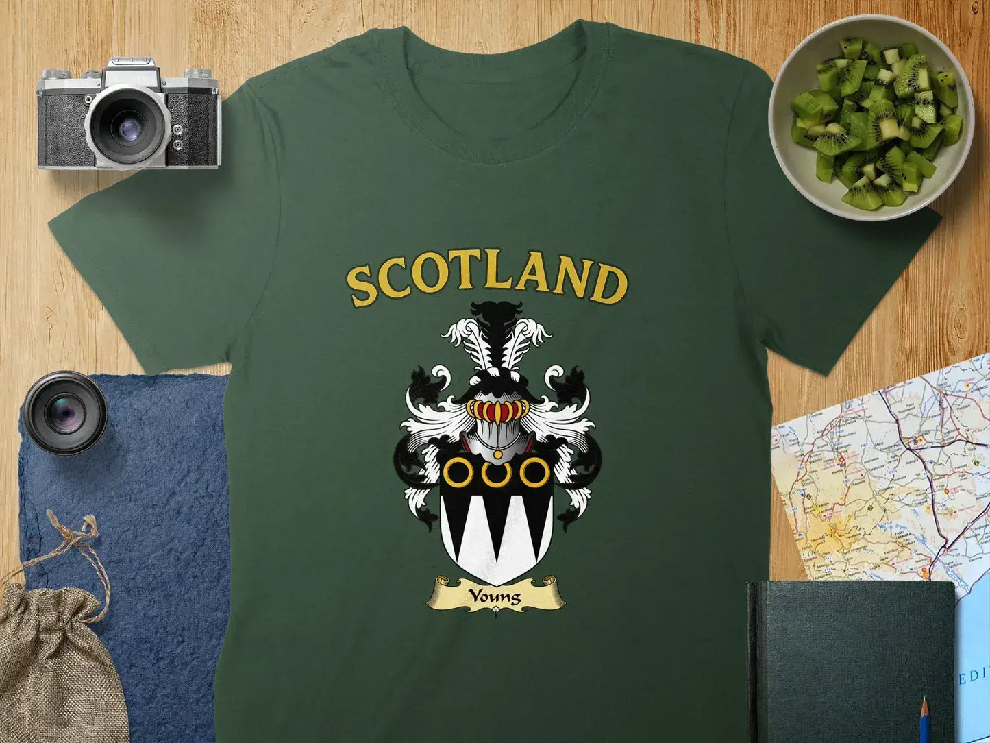 Scotland Crest Design Green T-Shirt Product