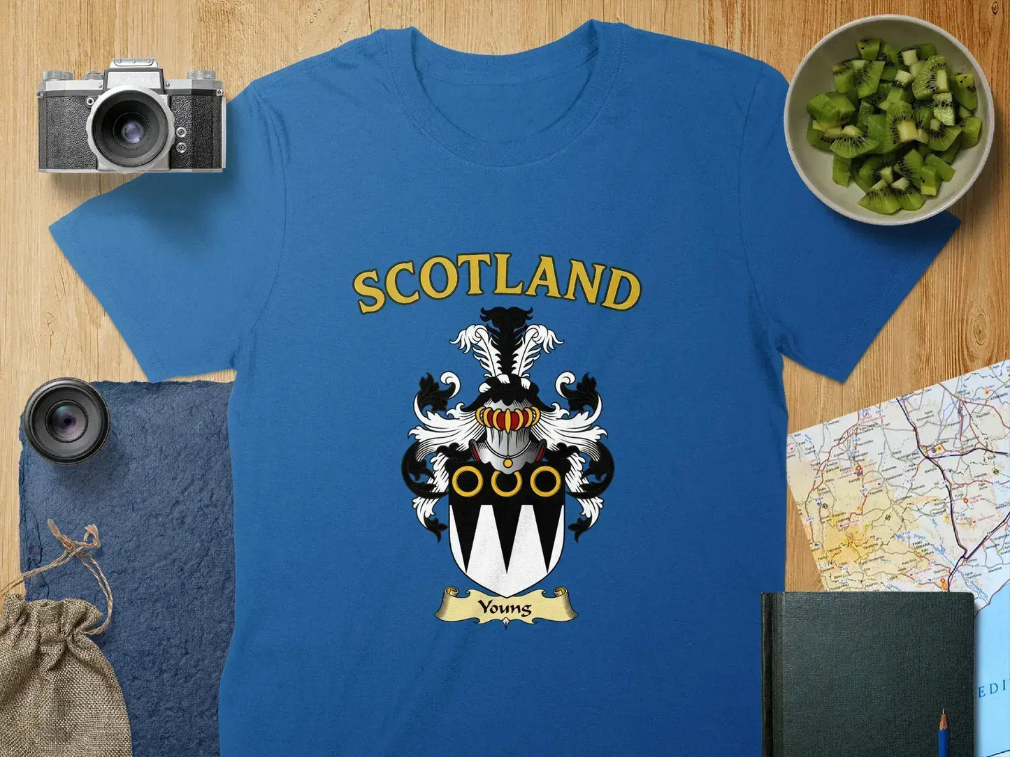 Scotland Crest Blue Graphic T-shirt product type