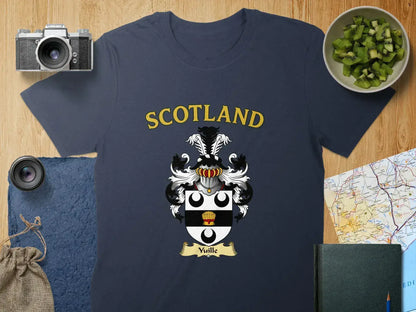 Scotland Yuille Family Crest Navy Blue T-shirt product type