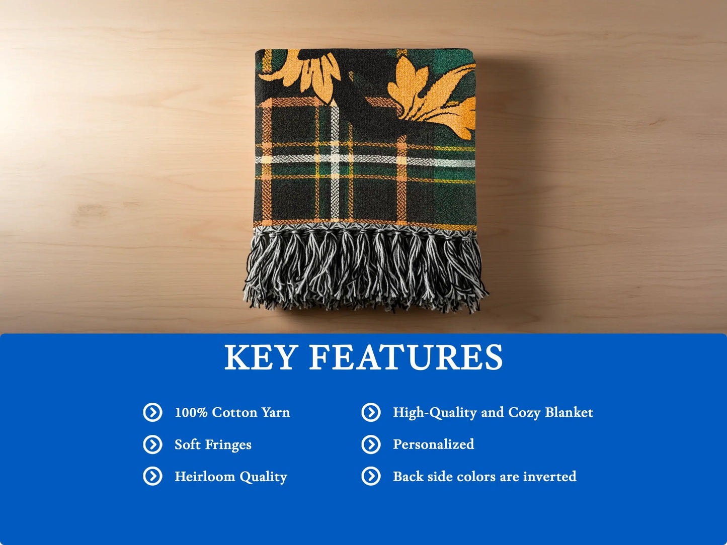 Personalized Heirloom Quality Plaid Cozy Blanket product type