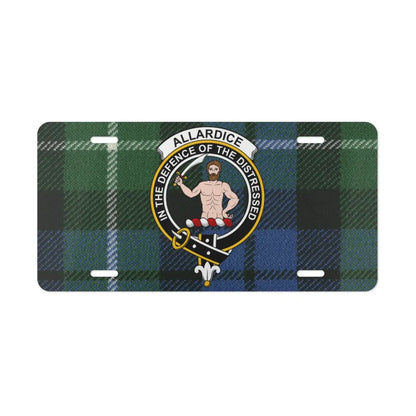 Scottish Tartan License Plate with Family Crest product