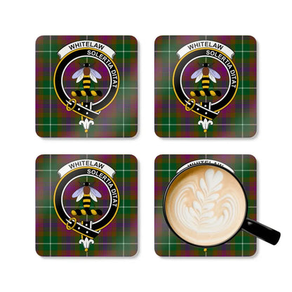 Whitelaw Solertia Ditata Coaster Set featuring Plaid Design product type