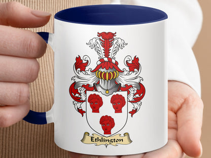 Ethington Scottish Clan Coat of Arms Accent Mug - Living Stone Gifts