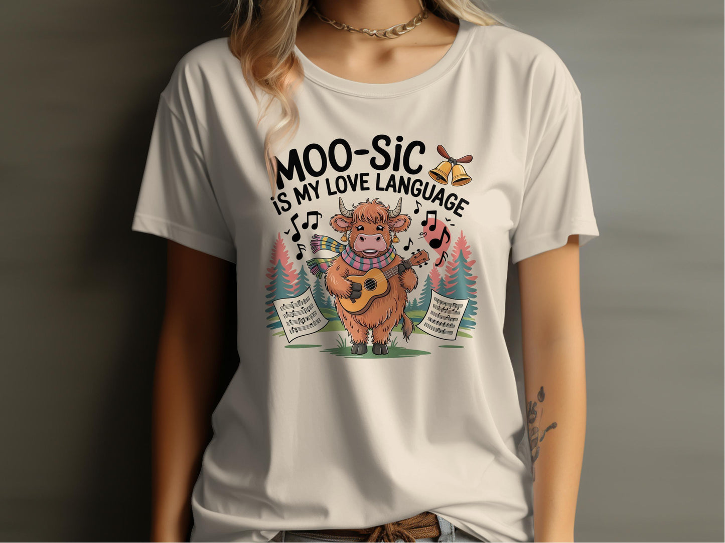 MOO-SIC is My Love Language Graphic T-shirt product